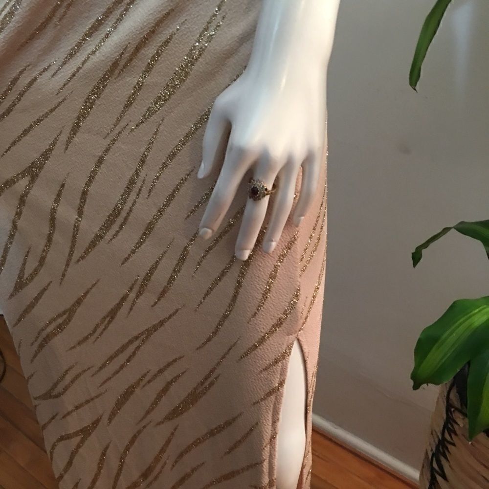 New! Tiger Pattern Open back maxi w/side slit - Picture 9 of 11